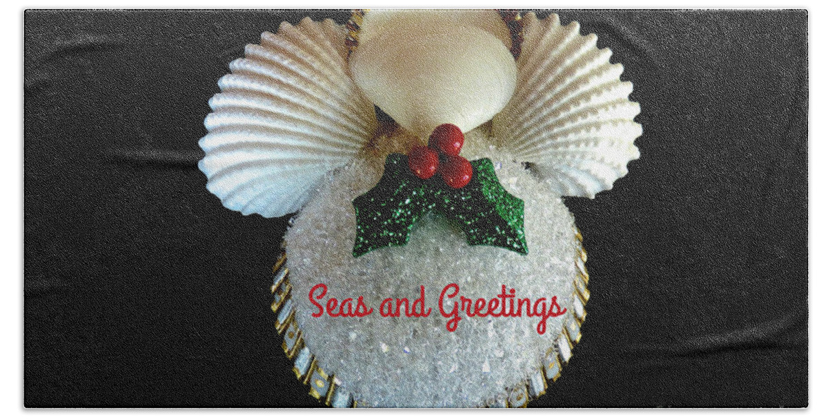 Shell Beach Sheet featuring the photograph Seas and Greetings by Jean Wright