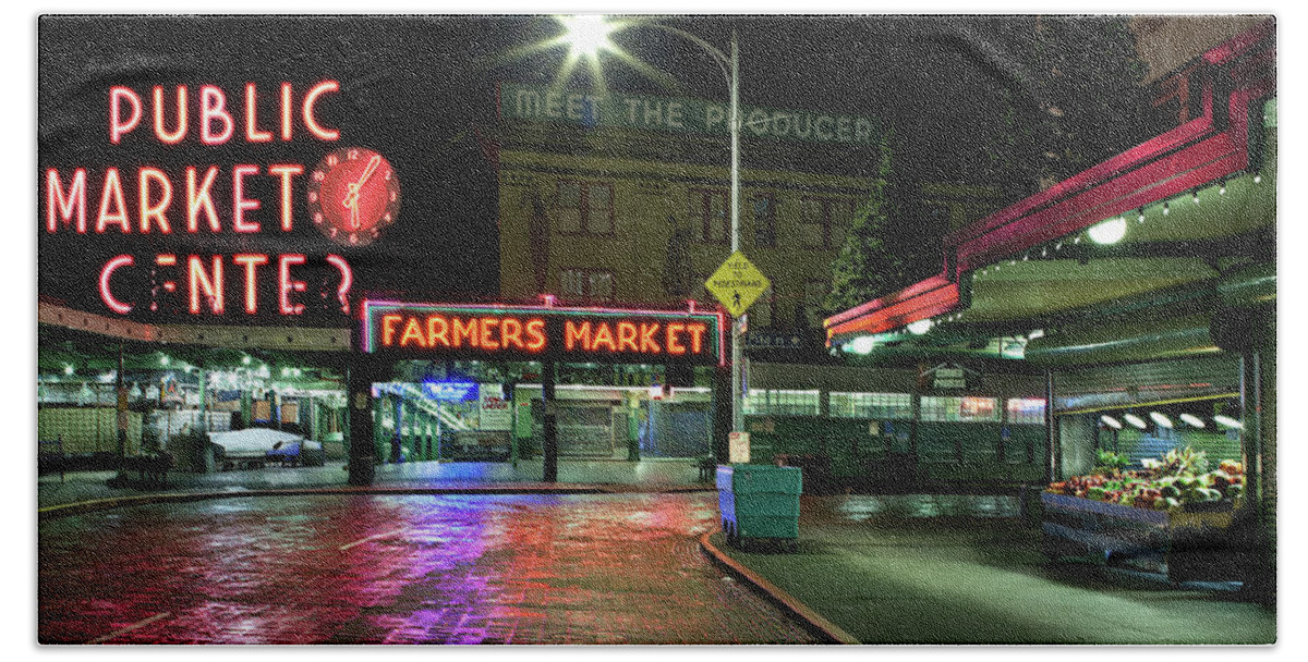 America Beach Towel featuring the photograph Seattle Public Market 1 by Al Hurley