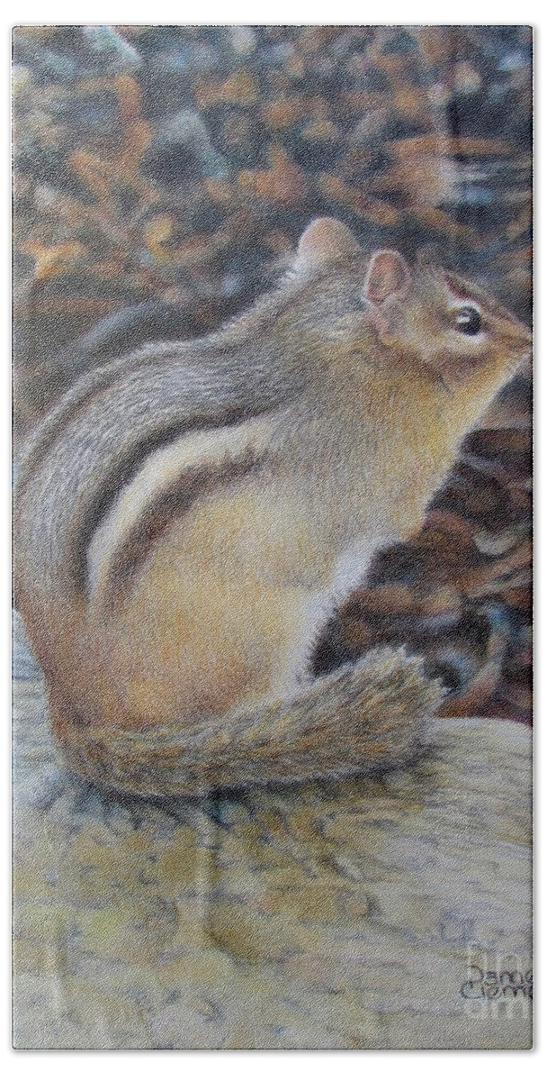 Color Pencil Beach Sheet featuring the painting Sentinel by Pamela Clements