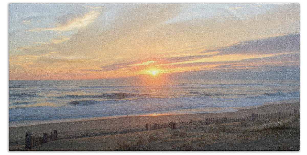 Obx Sunrise Beach Towel featuring the photograph September Sunrise 30 by Barbara Ann Bell