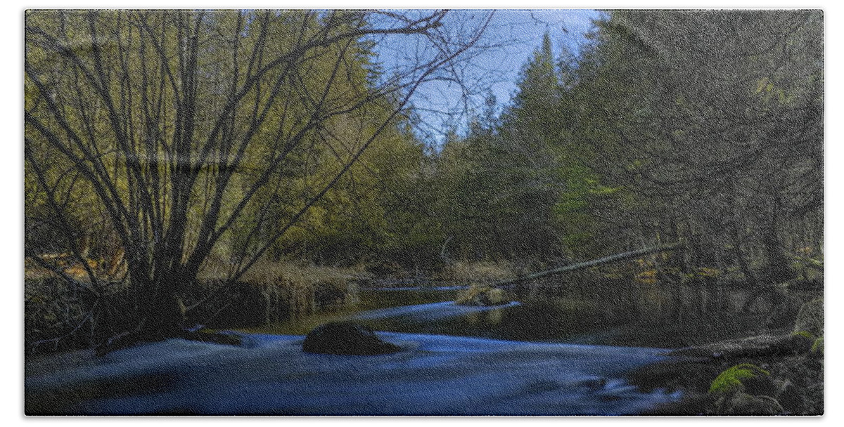 Marathon County Beach Towel featuring the photograph Serene Plover River by Dale Kauzlaric