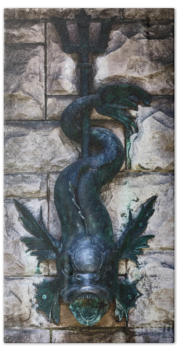 Serpent Beach Sheet featuring the photograph Serpent Fountain by Doug Sturgess