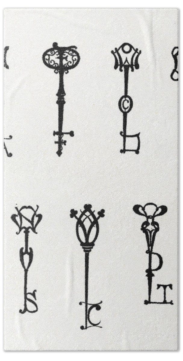 Seven designs of Initial Keys Sticker by Aubrey Beardsley - Pixels