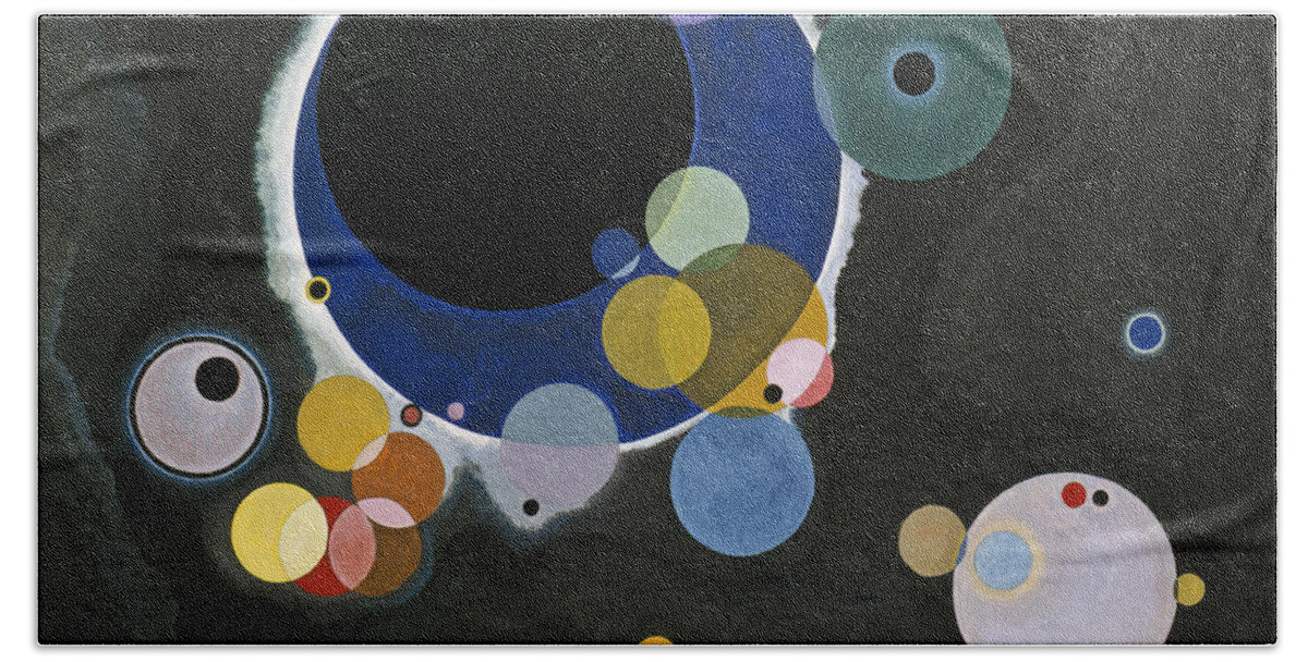 Wassily Kandinsky Beach Sheet featuring the painting Several Circles by Wassily Kandinsky