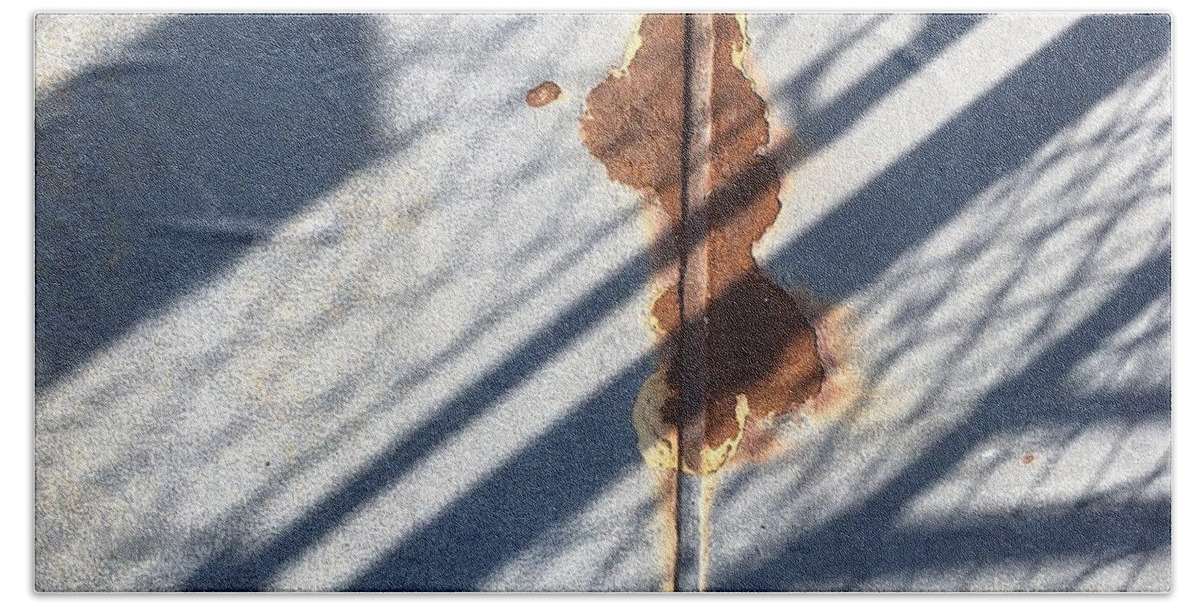 Rusty Floor Beach Sheet featuring the photograph Shadow on seam by Flavia Westerwelle