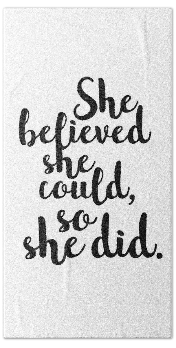 Onwijs She believed she could so she did Beach Towel for Sale by Studio FL-05