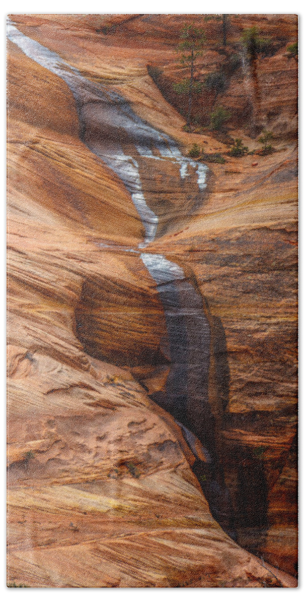 Landscape Beach Sheet featuring the photograph Sheen by Laura Roberts