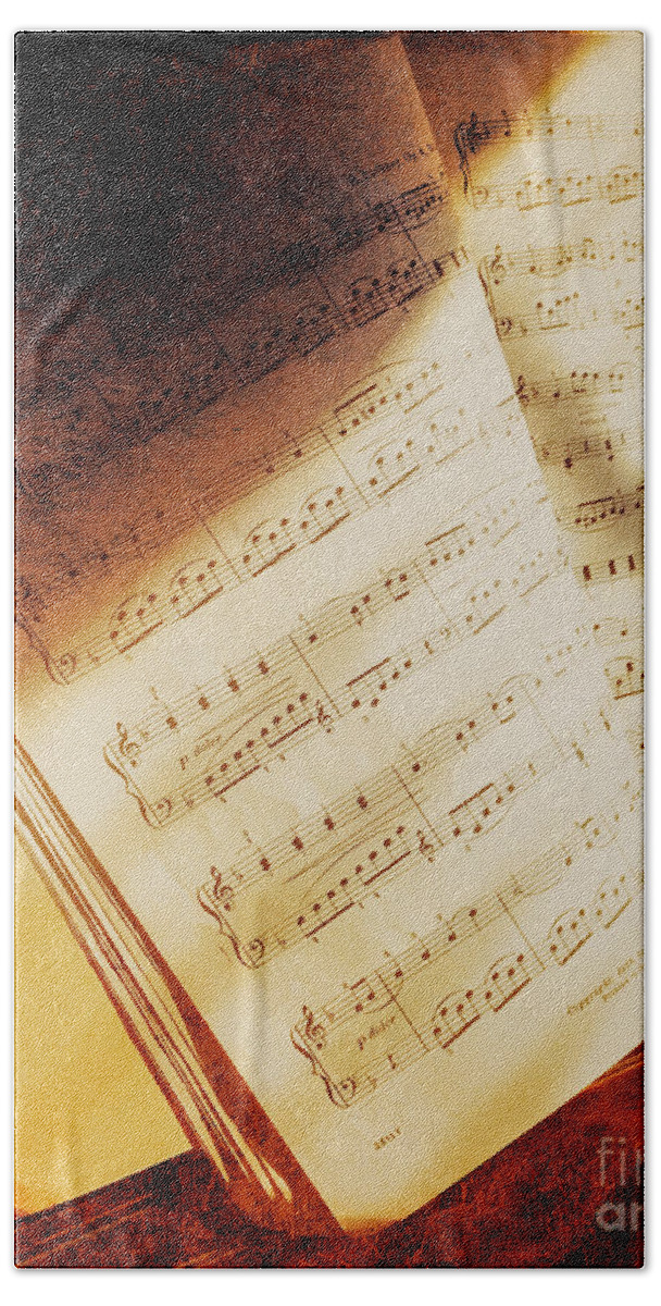 Sheet Music Beach Towel featuring the photograph Sheet Music by Eleanor Abramson