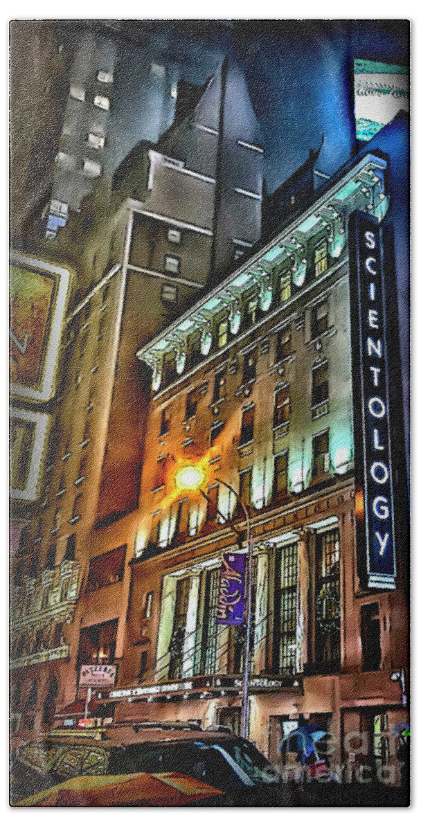 New York City Beach Sheet featuring the photograph Sights in New York City - Scientology by Walt Foegelle