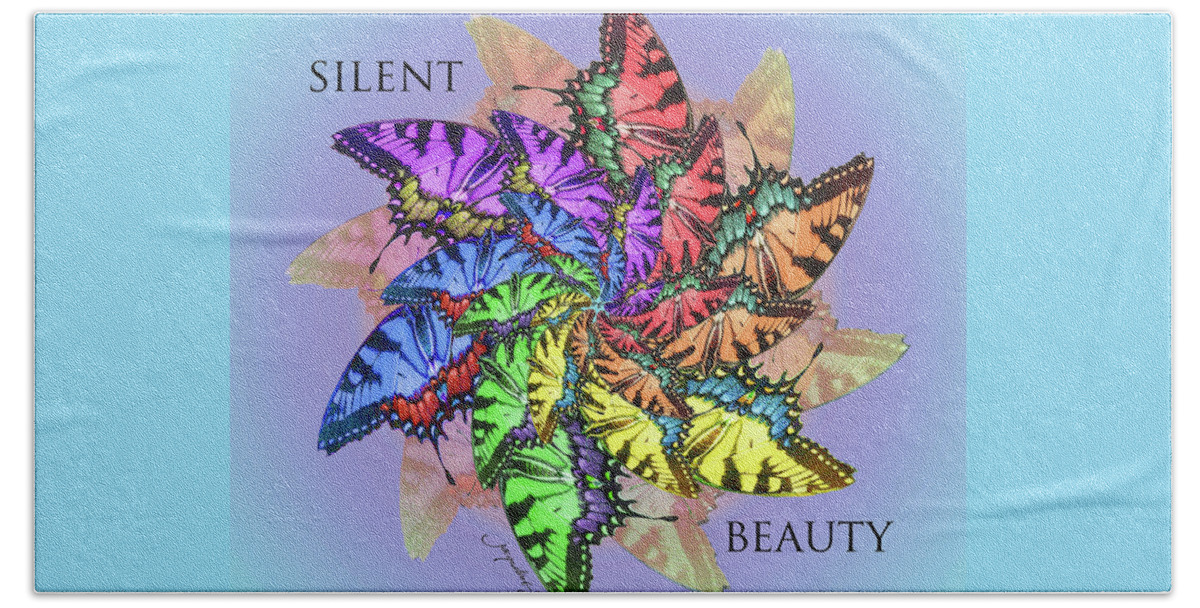 Butterfly Beach Sheet featuring the digital art Silent Beauty by Jacqueline Shuler