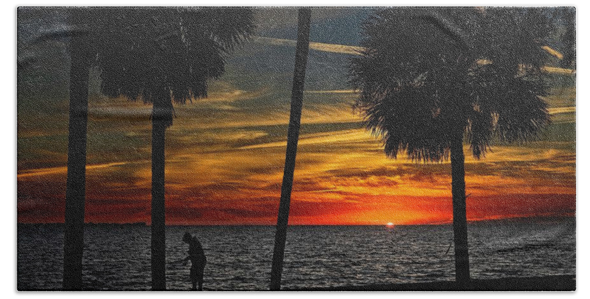 Florida Beach Towel featuring the photograph Silhouette by Ronald Lutz