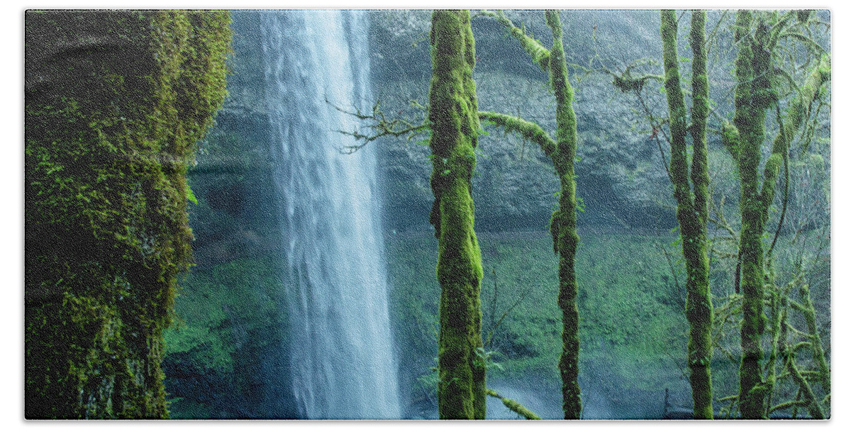 Silver Beach Sheet featuring the photograph Silver Creek Falls ... Oregon by Nick Boren