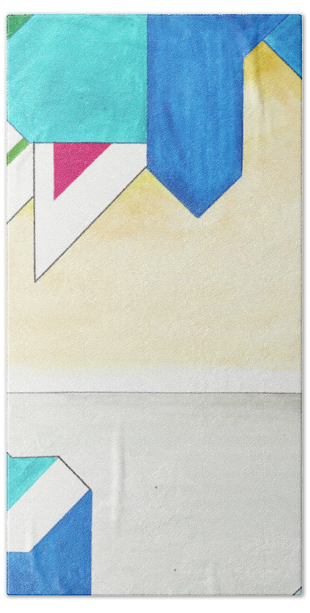 Abstract Beach Towel featuring the painting Sinfonia dell eternita - Part 4 by Willy Wiedmann