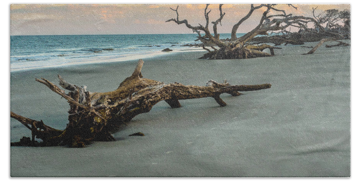 Georgia Beach Towel featuring the photograph Sunset on Jekyll Island by Louis Dallara