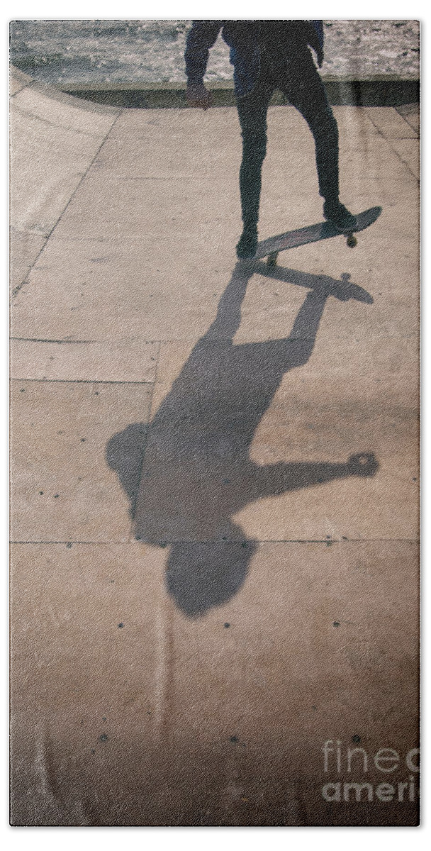 Skate Beach Sheet featuring the photograph Skater Boy 002 by Clayton Bastiani