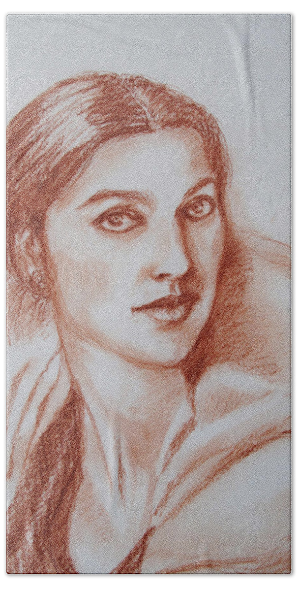Sketch in conte crayon Framed Print by Asha Sudhaker Shenoy - Fine