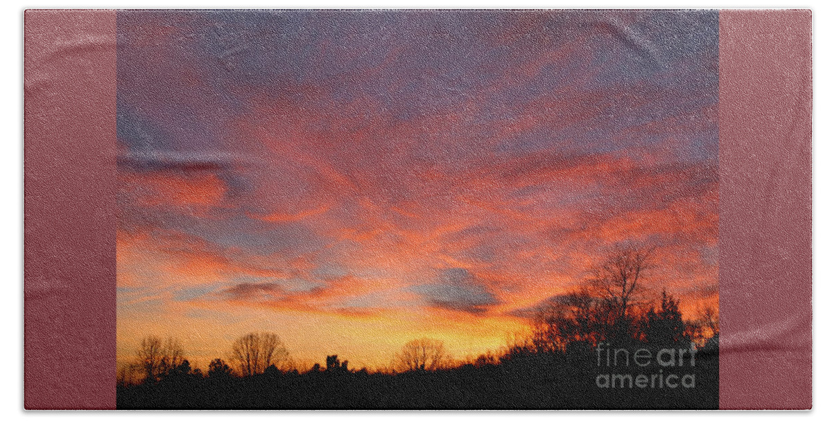 Awesome Skies; Sunset Views; Country Closings Beach Towel featuring the photograph Skies has no limits by Robin Coaker