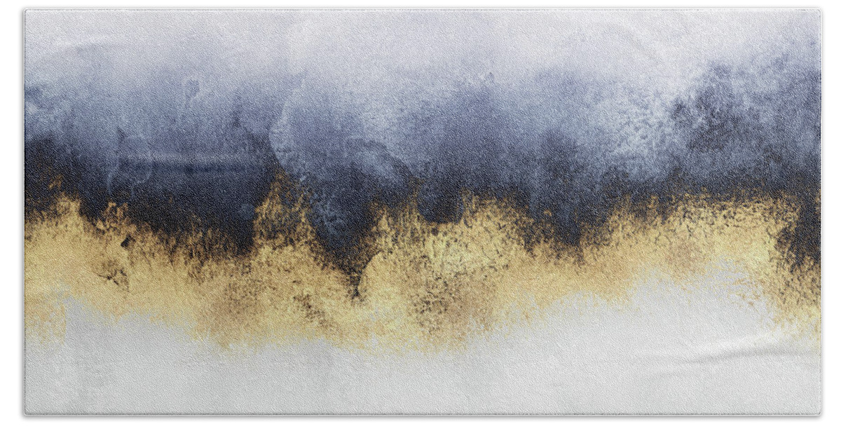 Abstract Beach Towel featuring the painting Sky by Elisabeth Fredriksson