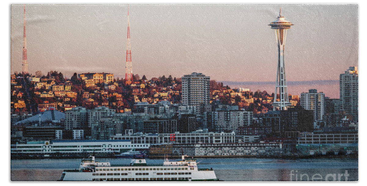 Cityscapes Beach Towel featuring the photograph Space Needle.Seattle,Washington by Sal Ahmed