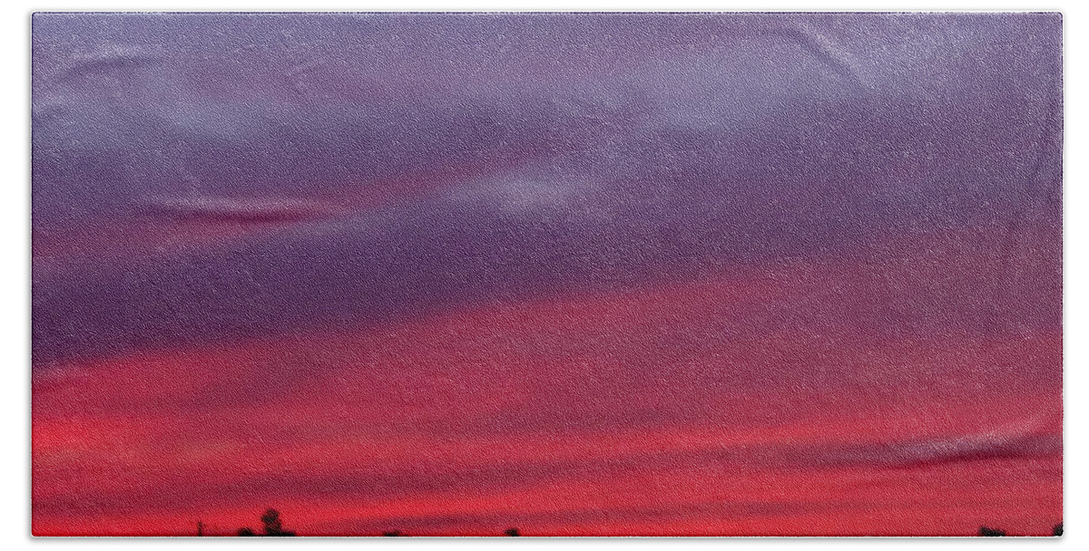 Sunrise Beach Towel featuring the photograph Sky Painting by D Hackett