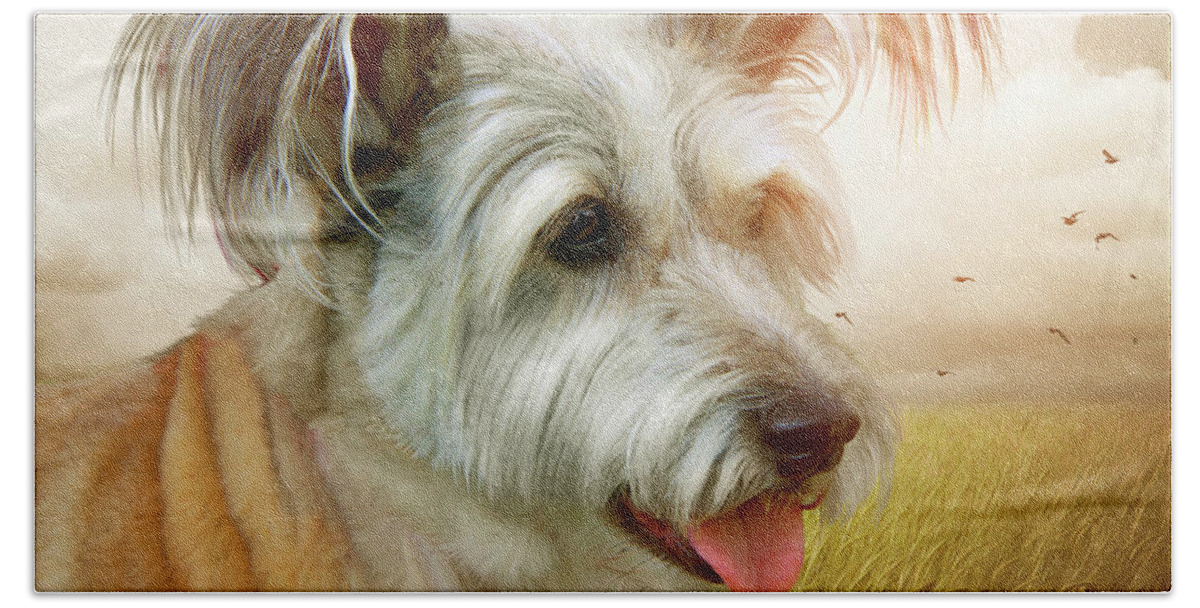 Dog Beach Sheet featuring the photograph Skye Terrier by Ethiriel Photography