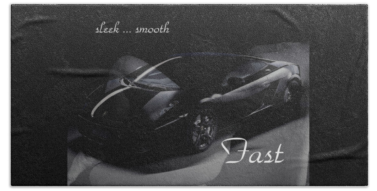 Exotic Cars Beach Sheet featuring the photograph Sleek, Smooth, Fast by Bruce Gannon