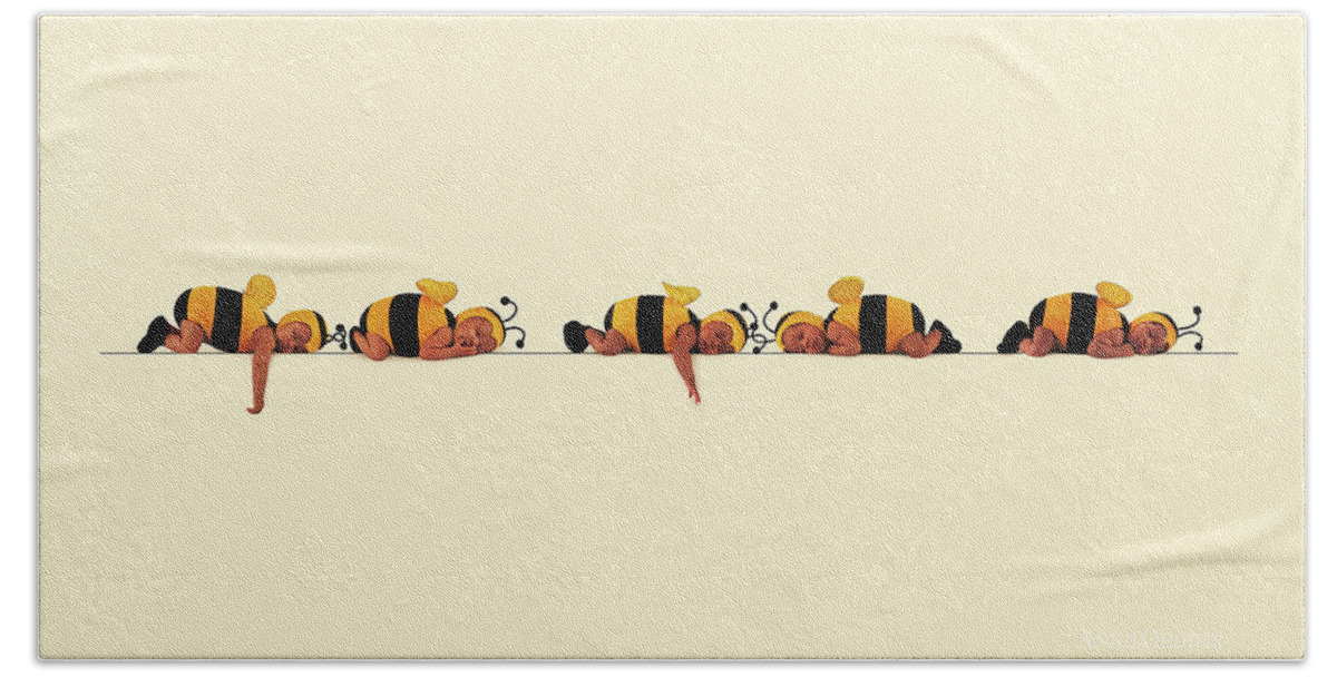 Bees Beach Towel featuring the photograph Sleeping Bees by Anne Geddes