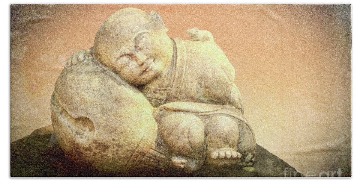 Buddha Beach Sheet featuring the photograph Sleeping Buddha by Lynn Bolt