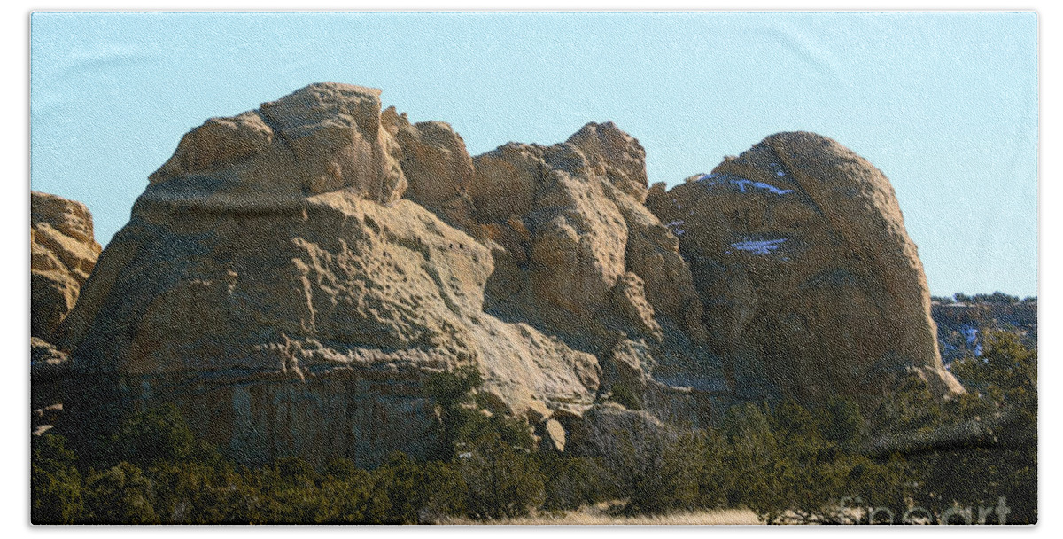 Southwest Landscape Beach Towel featuring the photograph Sleeping elephant by Robert WK Clark