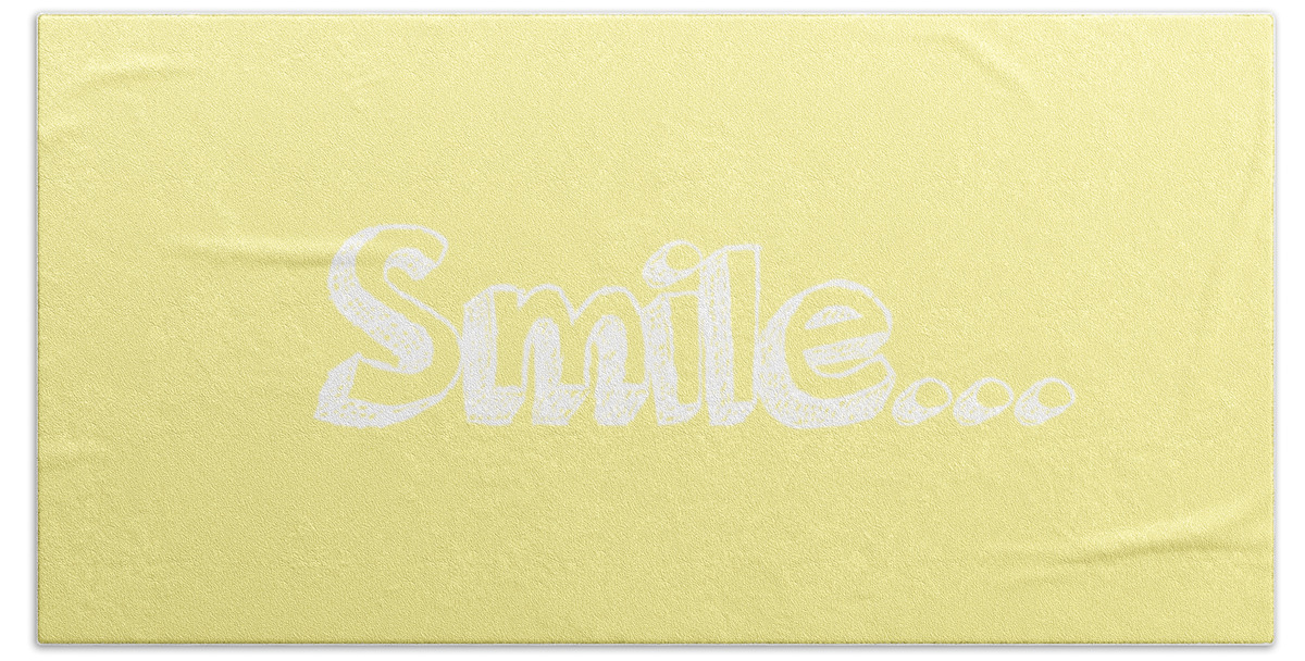 Smile Beach Towel featuring the digital art Smile by Inspired Arts