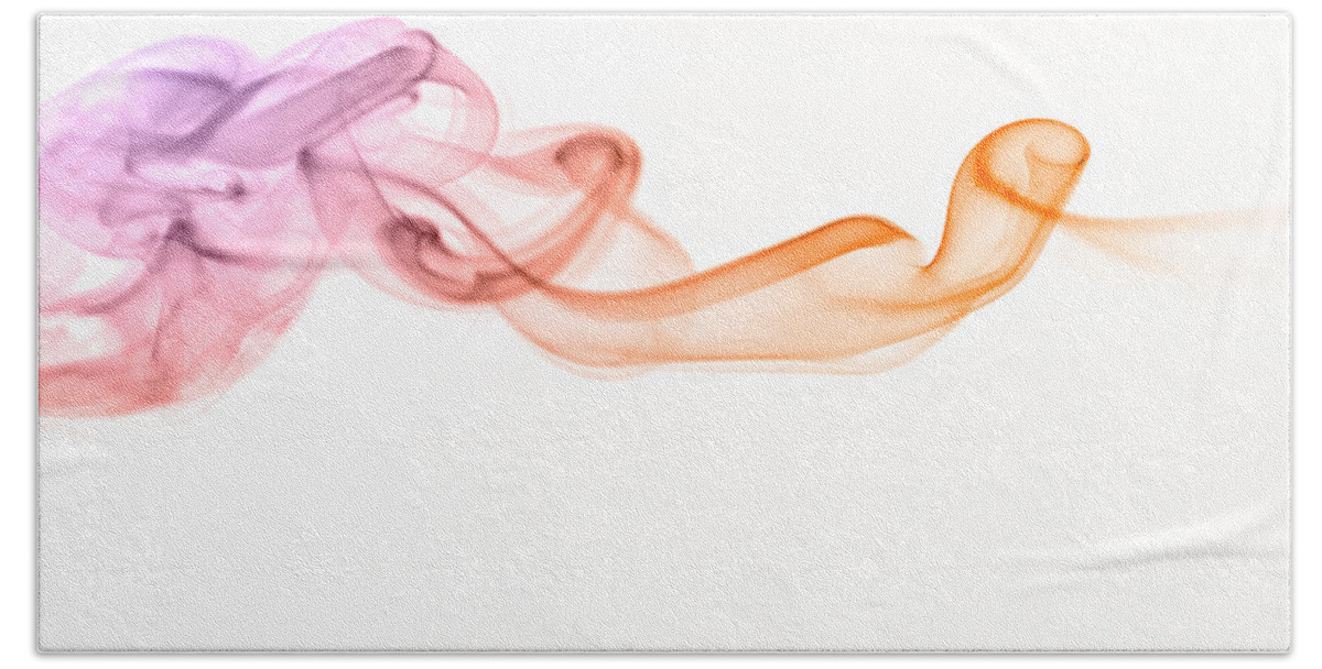Abstract Beach Towel featuring the photograph smoke IV by Joerg Lingnau