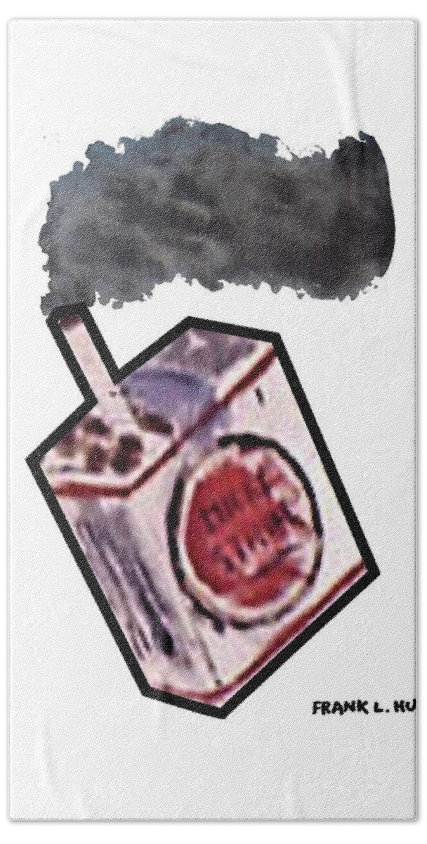 Smoke Cigatette Beach Sheet featuring the painting Smoke Smoke Smoke That Cigarette by Frank Hunter