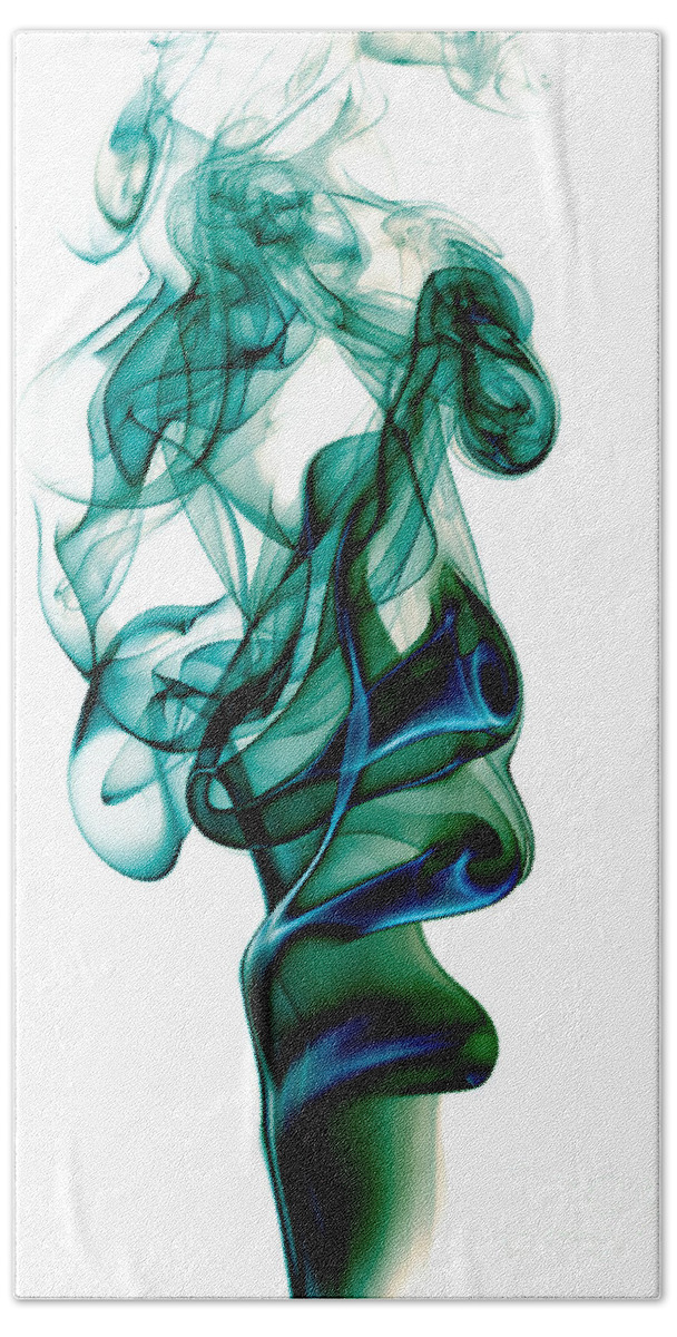 Abstract Beach Towel featuring the photograph smoke XXIII by Joerg Lingnau