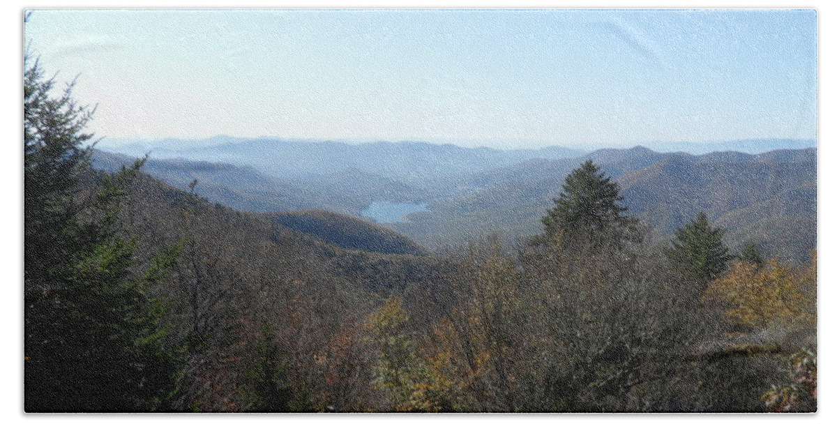 Smoky Mountains Beach Towel featuring the photograph Smokies 16 by Val Oconnor
