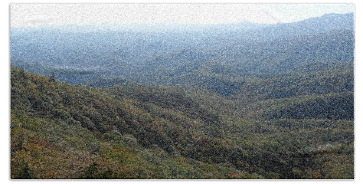 Smoky Mountains Beach Sheet featuring the photograph Smokies 20 by Val Oconnor