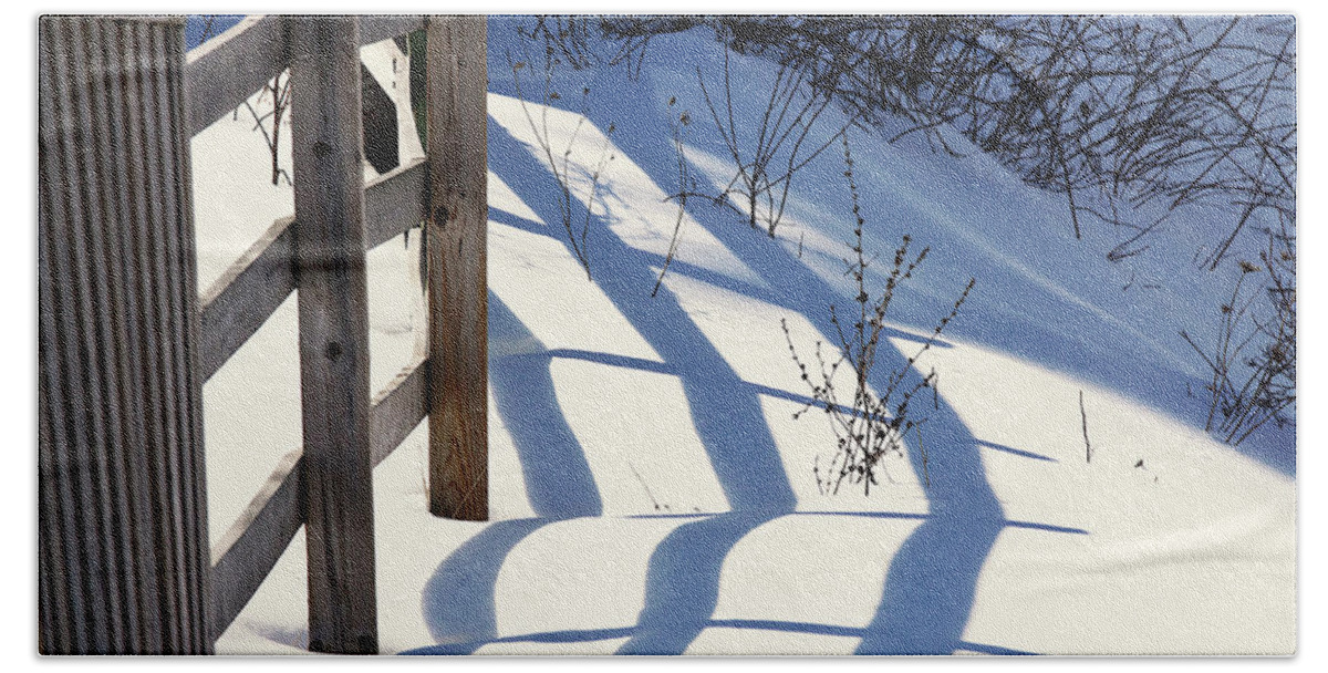 Snow Beach Towel featuring the photograph Snow, Sun and Shadows by Tatiana Travelways