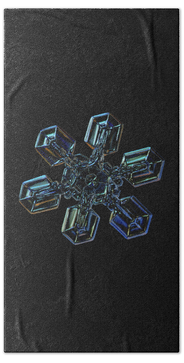 Snowflake Beach Sheet featuring the photograph Snowflake photo - High voltage III by Alexey Kljatov