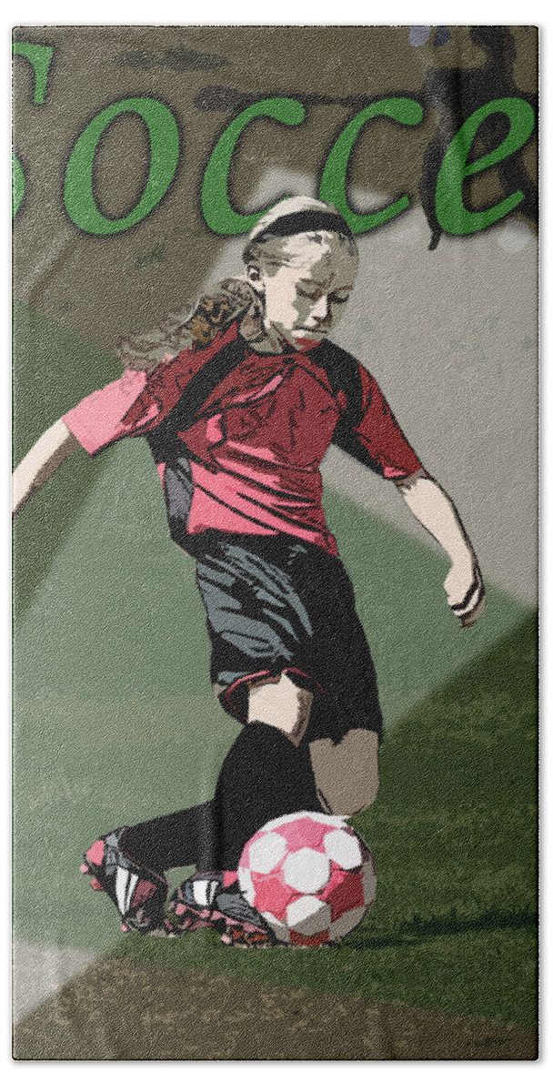 Soccer Beach Towel featuring the photograph Soccer Style by Kelley King
