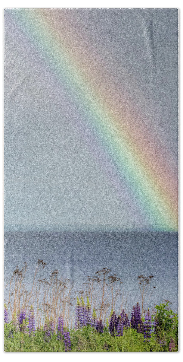 Rainbow Beach Towel featuring the photograph Somewhere Under the Rainbow by Mary Amerman