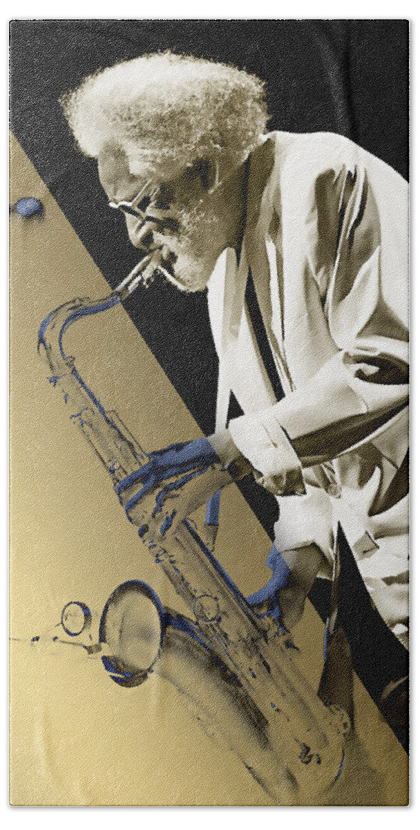 Sonny Rollins Beach Towel featuring the mixed media Sonny Rollins Collection by Marvin Blaine