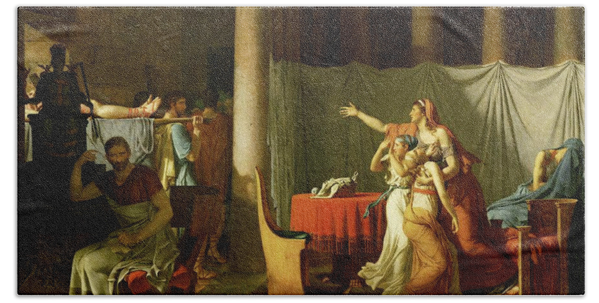 Brutus Beach Towel featuring the painting Sons of Brutus by Jacques Louis David