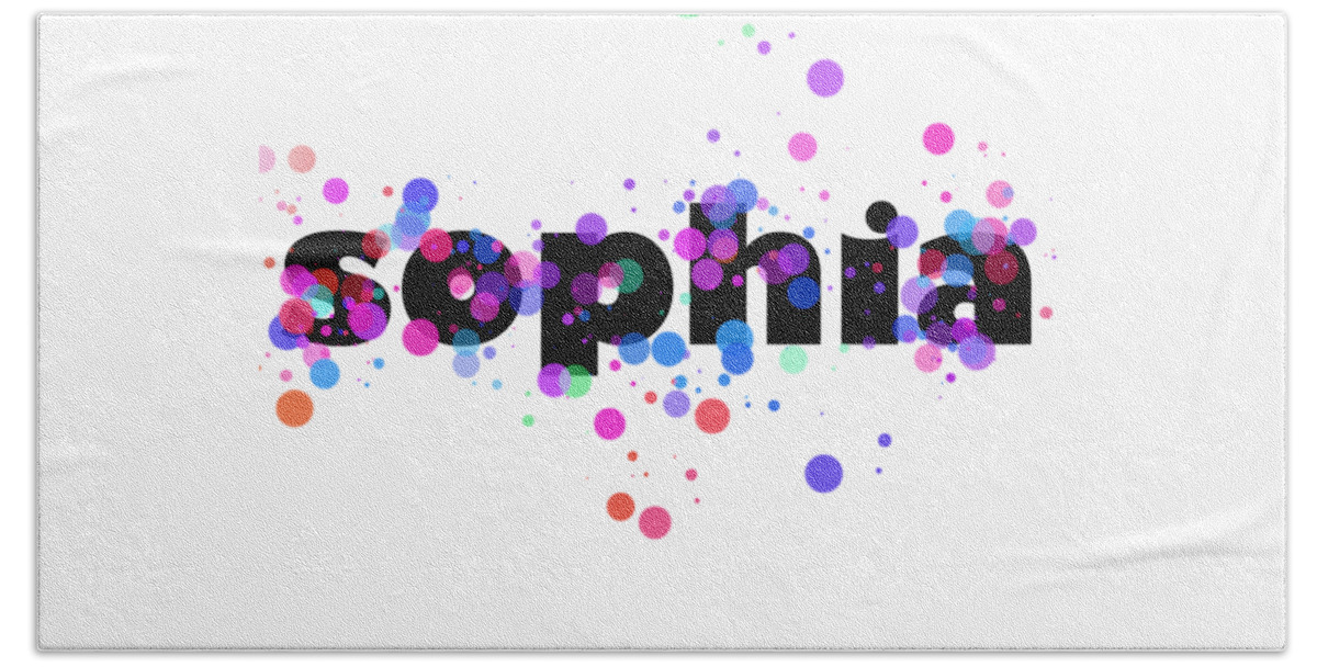 Name Beach Towel featuring the digital art Sophia by Roger Lighterness