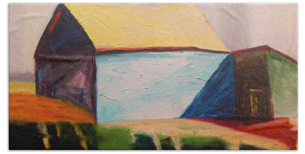 Barn Beach Towel featuring the painting Southern Barn by John Williams