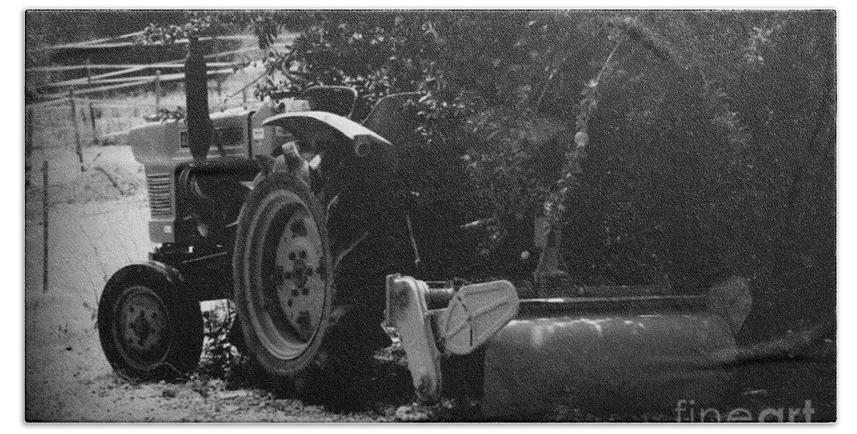 Tractor Beach Towel featuring the photograph Spanish Farming by Clare Bevan