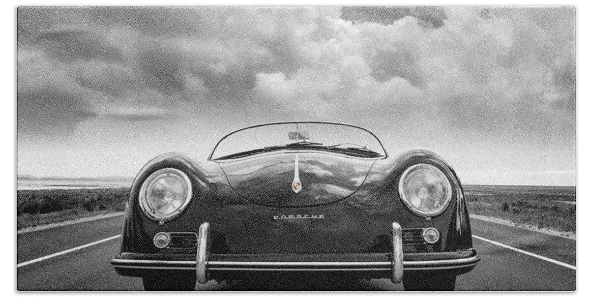 Porsche 356 Beach Towel featuring the digital art Porsche 356 Speedster by Douglas Pittman