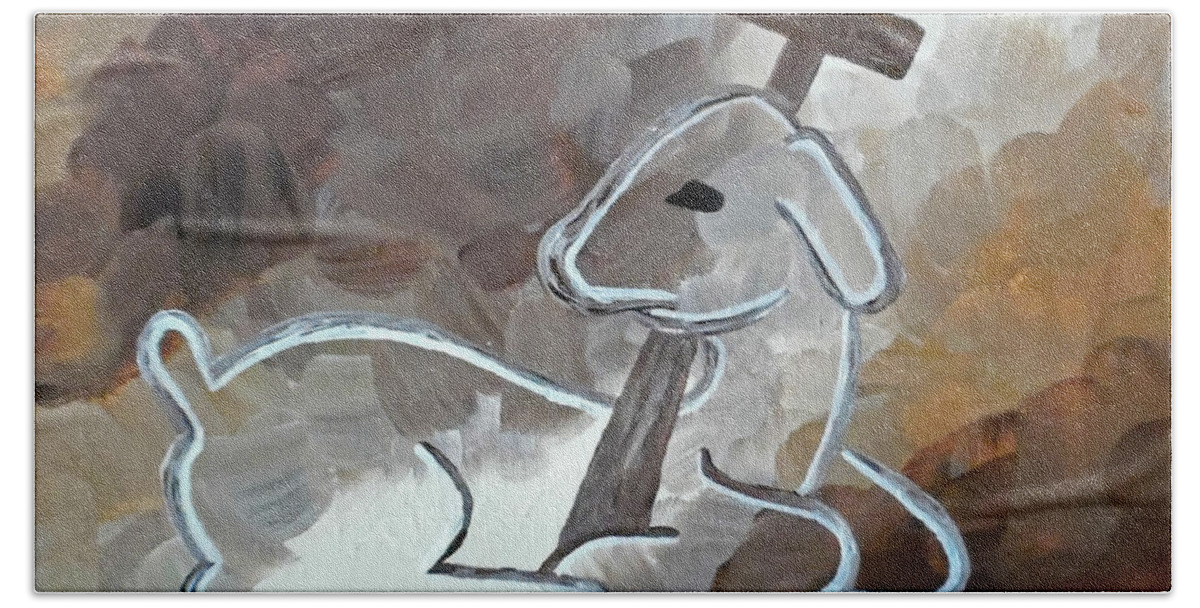 Lamb Religious Beach Towel featuring the painting Spotless Lamb by Jilian Cramb - AMothersFineArt