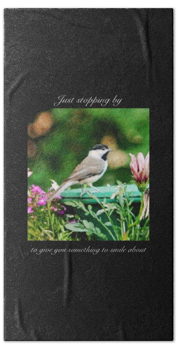 Chickadee Beach Towel featuring the photograph Spreading Smiles by Diane Lindon Coy