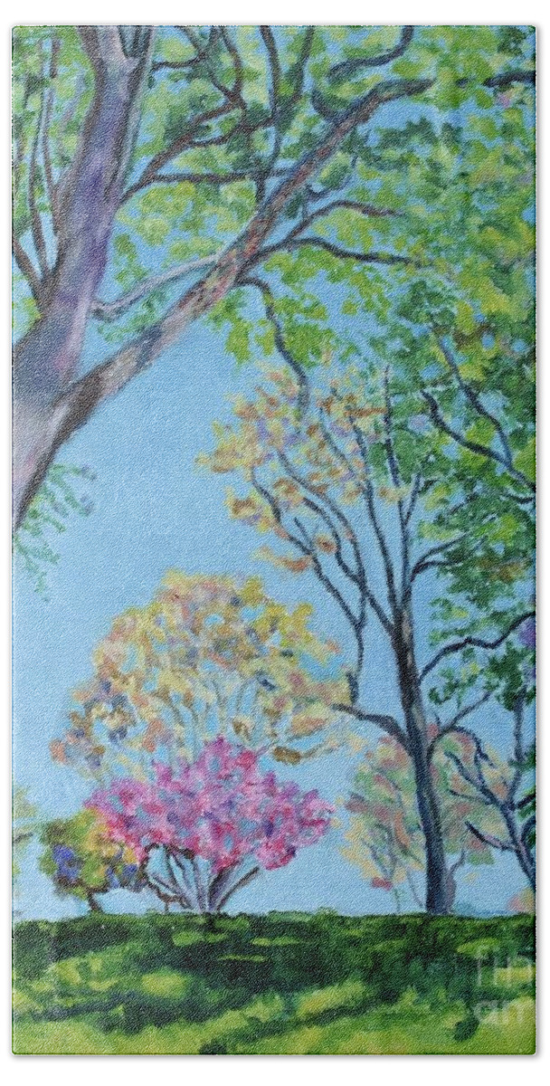 Trees Beach Towel featuring the painting Spring Beauty by Jeannie Allerton
