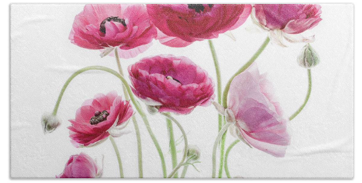 Ranunculus Beach Towel featuring the photograph Spring Bouquet by Rebecca Cozart