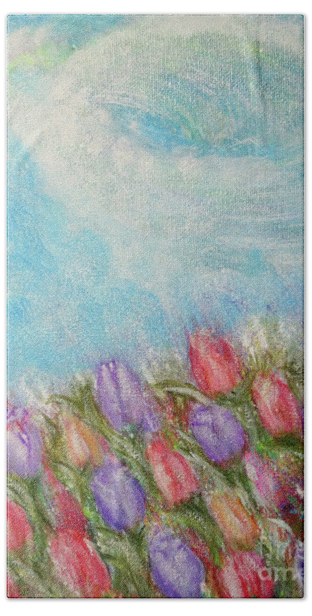 Impressionism Beach Towel featuring the painting Spring Emerging by Lyric Lucas